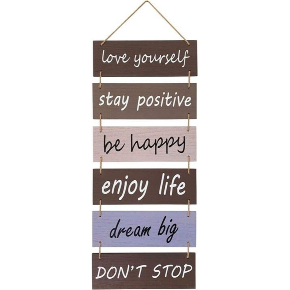 V Quality Motivational Rustic Sign - Multi-colored - Stay Positve, Dream Big...